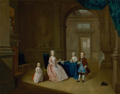 Niños en un Interior de Arthur Devis